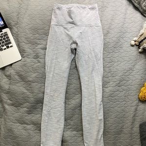 Gray and white lululemon leggings